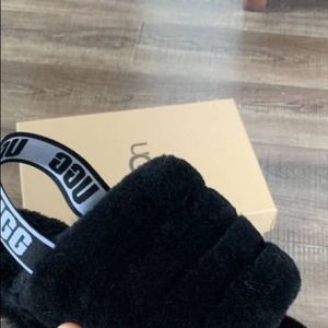 Black ugg slides woman’s 9